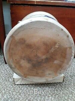 Antique Stoneware Crock HUBBELL & CHESEBRO Geddes, NY Four Gallon