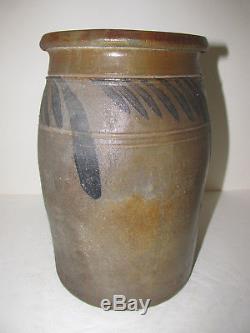Antique Stoneware Crock, Jar, Origin Unknown, cobalt, ceramics