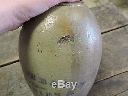 Antique Stoneware Crock Jug Butler, PA. Queensware Dealer, 1 Gallon, (/CEX)