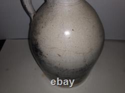 Antique Stoneware Crock Jug Salt Glaze Providence RI Public Market Co MASS & RI