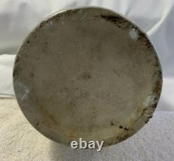 Antique Stoneware Food Butter Cheese Crock Stone Lid Iron Clamping Bail