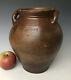 Antique Stoneware Frederick Carpenter 1g Ovoid Jar Crock, Charlestown Ma C. 1820