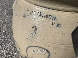 Antique Stoneware H. N. BALLARD BURLINGTON VT Crock Blue Print 13