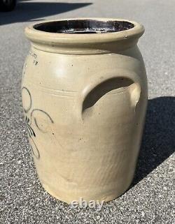 Antique Stoneware H. N. BALLARD BURLINGTON VT Crock Blue Print 13