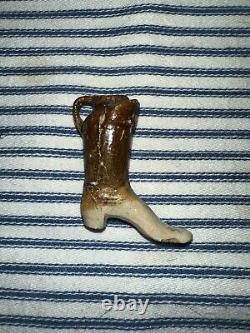Antique Stoneware Miniature Rare Boot Jug