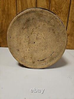 Antique Stoneware Pickling Crock 3 Gallon Rustic Brown With Ear Handles