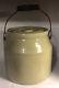 Antique Stoneware Pottery Crock With Lid & Wire Handle 7 H 7 1/2 W