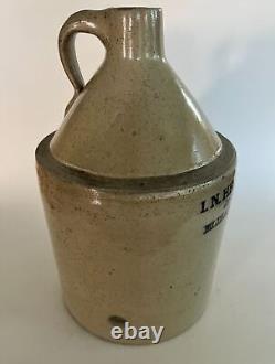 Antique Stoneware Pottery I. N. Heller & Co, Elizabeth NJ Jug Crock