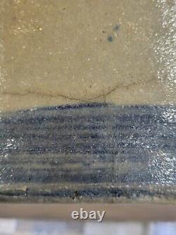 Antique Stoneware Salt Glaze 10 Crock Hamilton Jones Cobalt Stencil 1800-1899