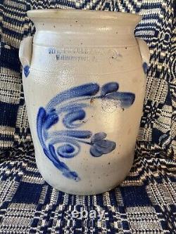 Antique Stoneware Storage Jar Sipe Nichols & Co. Williamsport PA Vintage Crock