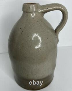 Antique Stoneware Tall Jug Crock Stamped HR Winfield 12 In