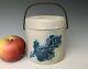 Antique Stoneware Whites Utica Ny 2# Butter Crock Or Quart Canister With Cobalt