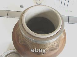 Antique Stoneware crock water cooler with ceramic liner