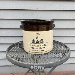 Antique Swasey & Co. 2 Gallon Crock