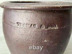 Antique Thomas & Bro Stoneware Crock, 5 5/8 Tall