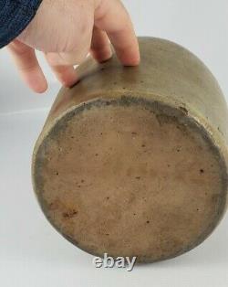 Antique Unmarked Salt Glazed Beehive Stoneware Whiskey Jug Crock, Large 11