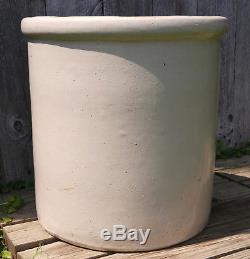 Antique Vintage 10 Gallon Red Wing Union Stoneware Crock, 6 Wing, Block Numbers