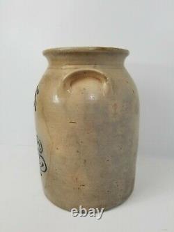 Antique Vintage 2 Gallon Crock Edmands & Co Salt Glaze Stoneware Pottery