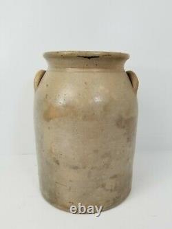 Antique Vintage 2 Gallon Crock Edmands & Co Salt Glaze Stoneware Pottery