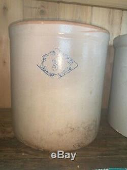 Antique / Vintage #2 RED WING CROCK 3 Gallon Union Stoneware 4 Inch Wing