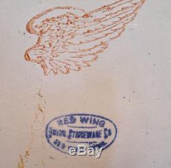 Antique Vintage 4 Gallon Red Wing Union Stoneware Crock