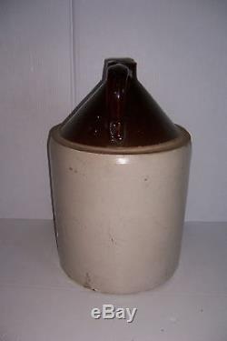 Antique Vintage # 4 Stoneware Crock Jug 17 Tall X 10 3/4 Diameter