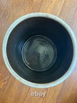 Antique Vintage 5 Gallon Salt Glaze Target / Lazy 8 / Bee Sting Stoneware Crock