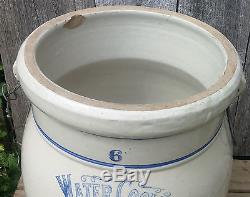 Antique Vintage 6 Gallon Red Wing Stoneware Water Cooler