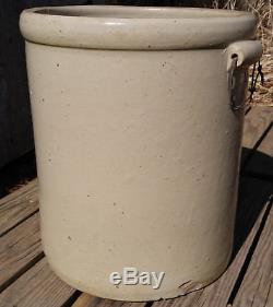 Antique Vintage 6 Gallon Red Wing Union Stoneware Crock with Handles
