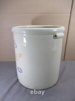 Antique Vintage 8 Gallon RED WING STAMP Union Stoneware Crock HEAVY