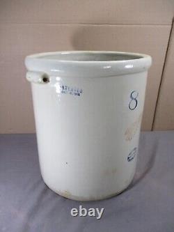 Antique Vintage 8 Gallon RED WING STAMP Union Stoneware Crock HEAVY