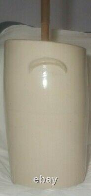 Antique Vintage Primitive Western Stoneware Co 4 Gallon Butter Churn Crock withLid