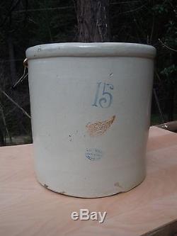 Antique Vintage Rare Union Stoneware CoHUGE Red Wing 15-Gallon Crock Pickle Jar