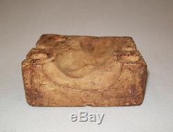 Antique Vtg 19th C 1800s Rare Stoneware Mold For 4 Pottery Redware Spaniel Dog