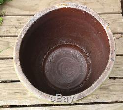 Antique Vtg Primitive 4 Gallon Bachelder Ovoid Salt Glaze Stoneware Crock