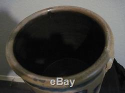Antique W B Lowry 3 Gallon Decorated Stoneware Crock