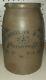 Antique W. M. Rogers Pottery Proctor Wv Stoneware Crock Ohio River Town Jar Rare