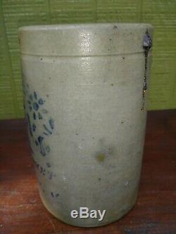 Antique West Virginia Stoneware stovepipe Merchant Crock