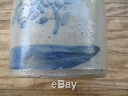 Antique Western PA Stoneware Wax Sealer with Floral Decoration
