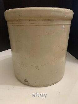 Antique Western Pottery Co Monmouth Illinois 5 Gallon Stoneware Crock Heavy