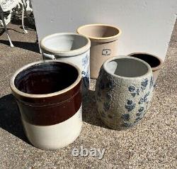 Antique Western Stoneware Co pottery 6 gallon crock wooden handles