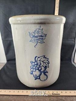 Antique Western Stoneware Crock 8 Gallon No Chips No Cracks
