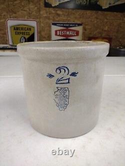 Antique Whitehall SP&S Co. Stoneware 2 Gallon Crock Whitehall IL