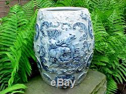 Antique Whites Utica New York Stoneware Polar Bear Water Cooler Crock Pottery