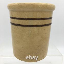Antique Yellowware Stoneware Butter Cheese 5.25 Adv Crock Hurr's Dairy Products