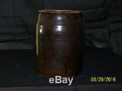 Antique c19th Century Americana Brown Glazed Stoneware Crock Jug