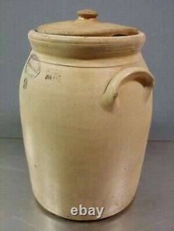 Antique c. 1876-93 Gardiner Stone Ware Manufactory Maine 2 Gal Crock, Stoneware