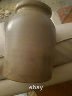 Antique crock stoneware with blue