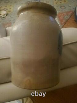 Antique crock stoneware with blue