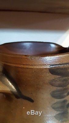 Antique decorated stoneware crock pitcher Somerset cty pa G&A BLACK somerfield